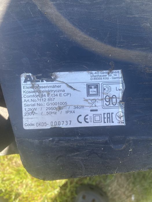 Kosiarka elektryczna 1,2 kW
