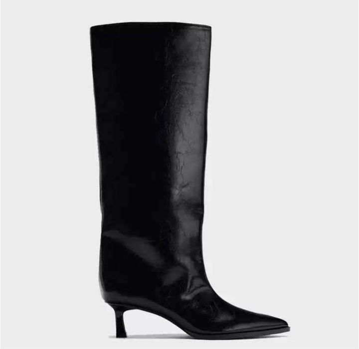 чоботи zara kitten heels