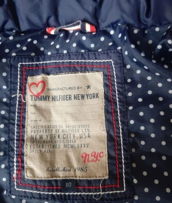 Куртка Tommy Hilfiger, пуховик на зріст 80 см
