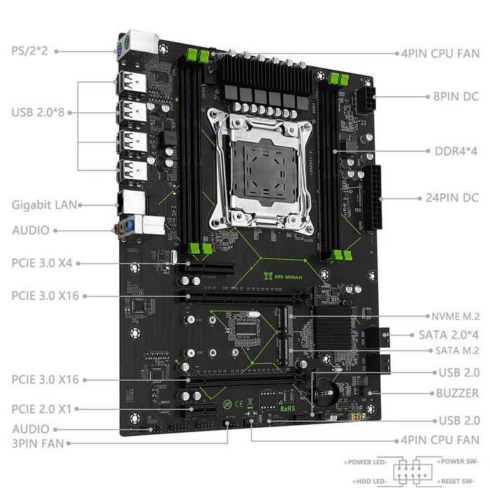 Комплект MACHINIST X99 MR9A / E5 2690 v4 / 16GB intel xeon lga 2011-3 x99 ddr4 зеон ксеон