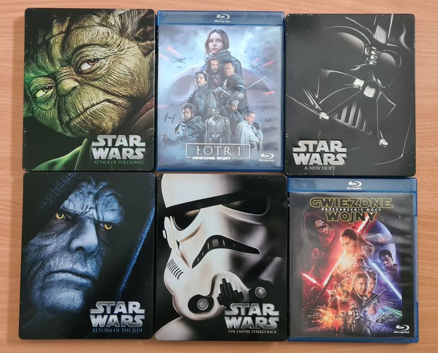 Star Wars Gwiezdne Wojny 6 epizodów blu-ray, kolekcja