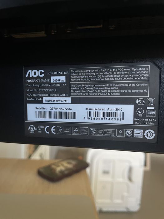 Монітор 24" AOC 2436Pwa Full HD