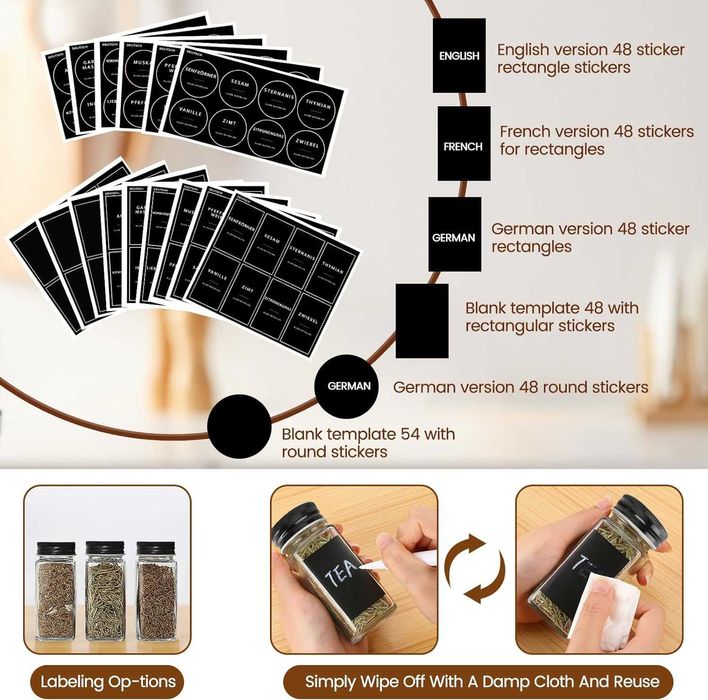 25 frascos especiarias e acessórios de organização - NOVO ENVIO GRÁTIS