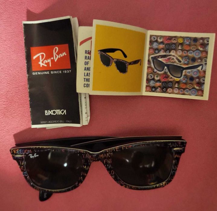 Oryginalne okulary Ray-Ban Original Wayfarer Rare Prints. Okazja