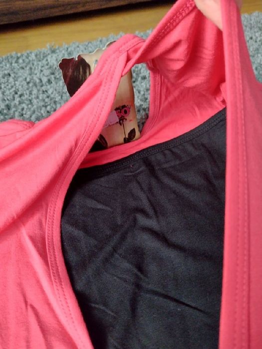 Tunika koralowa długi rękaw