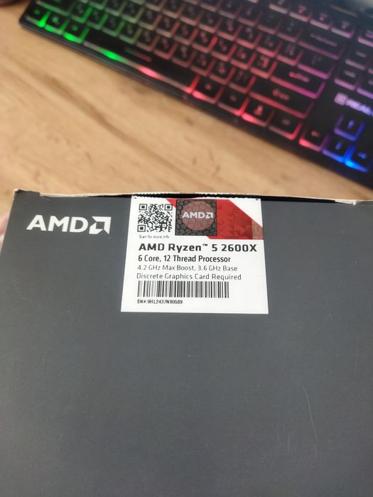 Продаю Процесор AMD Ryzen 5 2600X 3.6(4.2)GHz 16MB sAM4 (BOX)