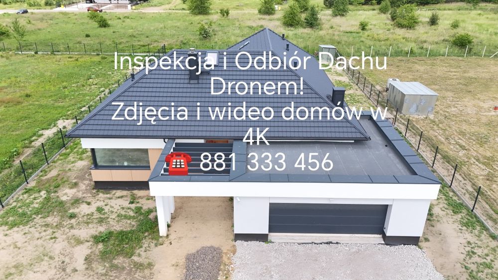 Inspekcja i Odbiór Dachu Dronem | Zdjęcia + Video 4K | Szybki termin