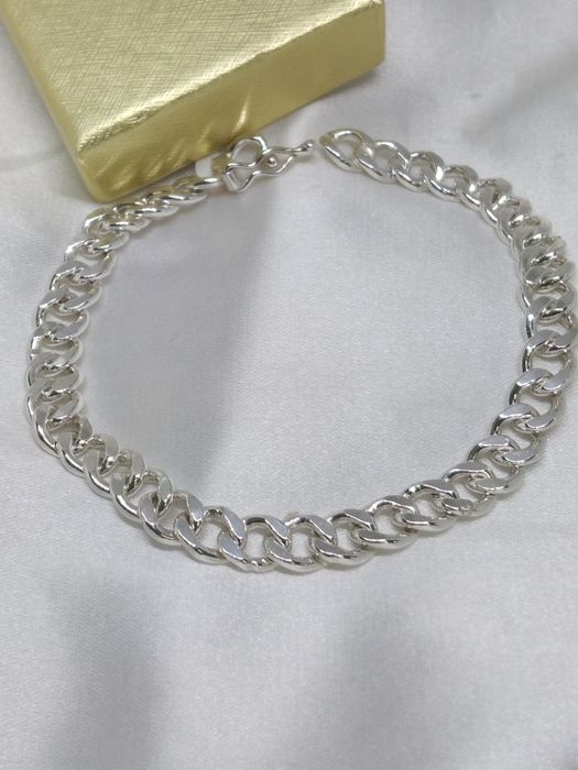 Srebrna bransoletka pancerka, srebro 925, długość 19cm