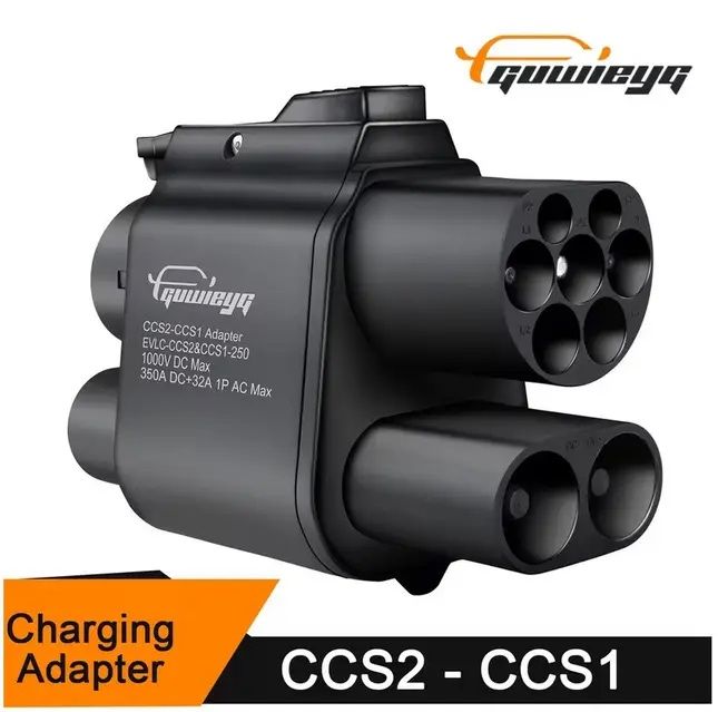 Переходник-зарядний адаптер 2 в 1 CCS1 - CCS2 + Type 2 AC