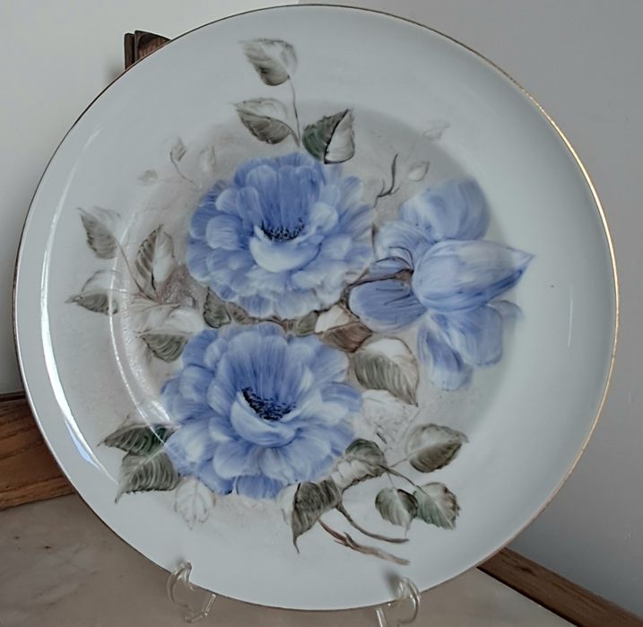 Prato decorativo pintado à mão