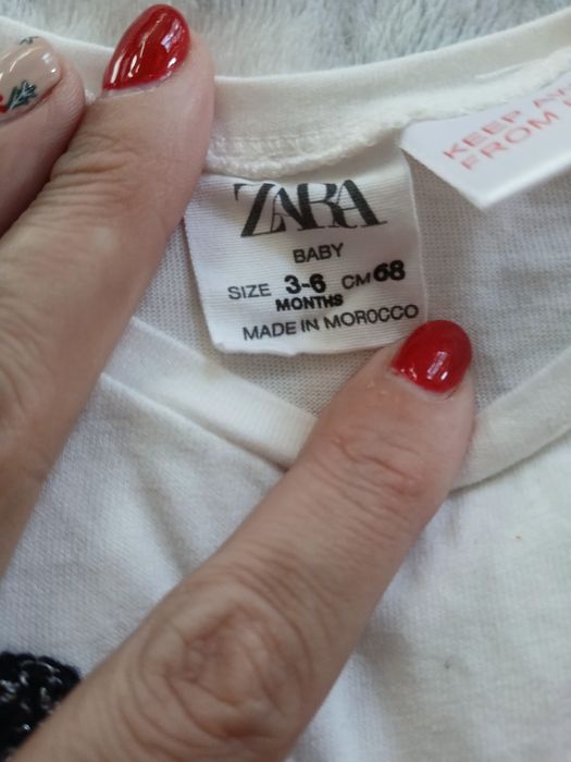 T-shirt bebé menina Zara 3/6 meses