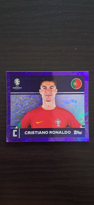Cromo futebol de Cristiano Ronaldo(Euro 2024)da Panini