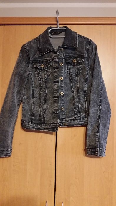 Kurtka jeansowa czarna damska