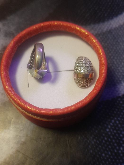 Серёжки золото + серебро.