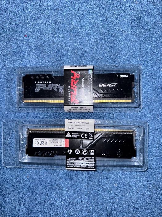 оперативна памʼять Kingston fury beast 16 gb 3200 MHz нова