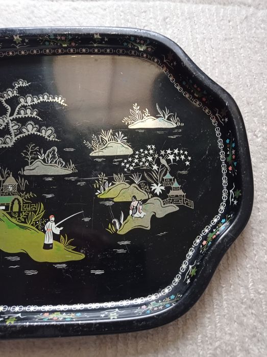 PRL taca metalowa blaszana Stan bardzo dobry