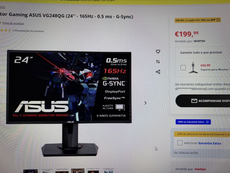 Monitor Gaming Asus VG248QG