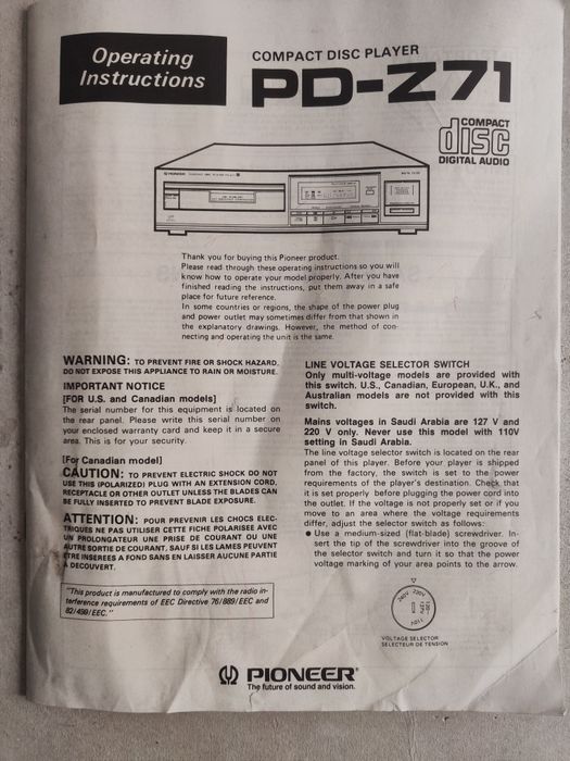 Cd Pioneer PD Z71