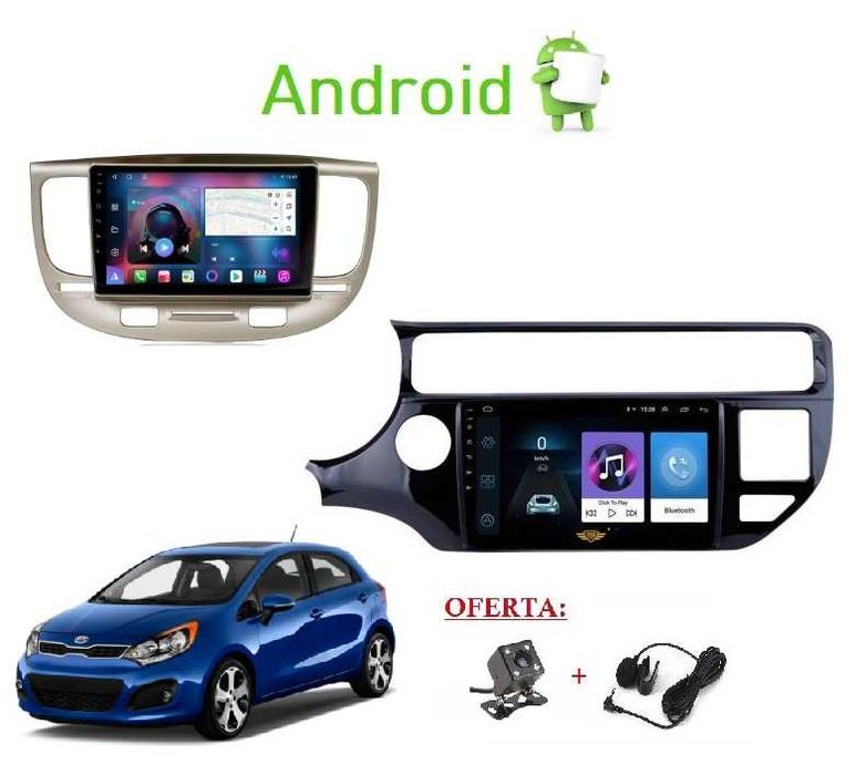 (NOVO) Rádio 2DIN 9" • Kia RIO • (De 2005 a 2017) • Android [4+64GB]