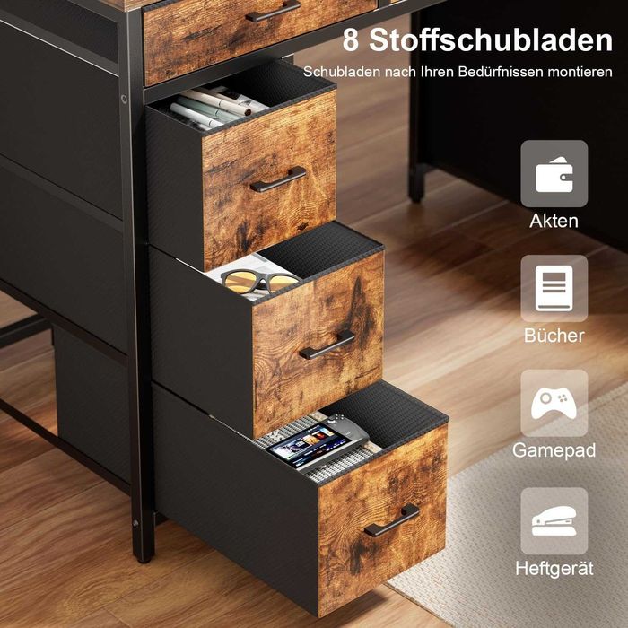 Nowe biurko / 120x50cm / szuflada / blat / stół / USB / LED / W280!