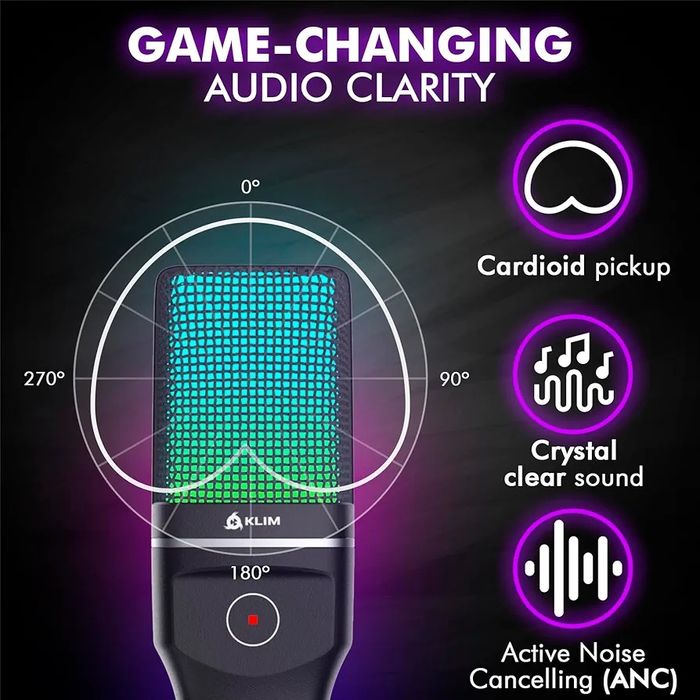 Bezprzewodowy mikrofon do gier KLIM Muse - nowość 2024 + przełącznik k