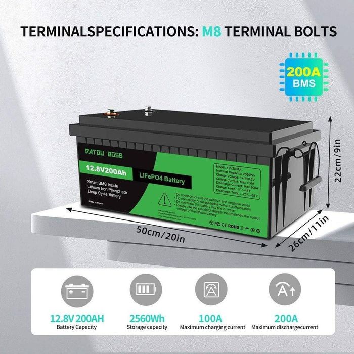 Datouboss LiFePO4 200 Ah  12.8V, Акумулятор
