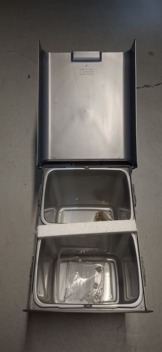 Balde do lixo extraível para móvel de cozinha 2x18 litros. NOVO.