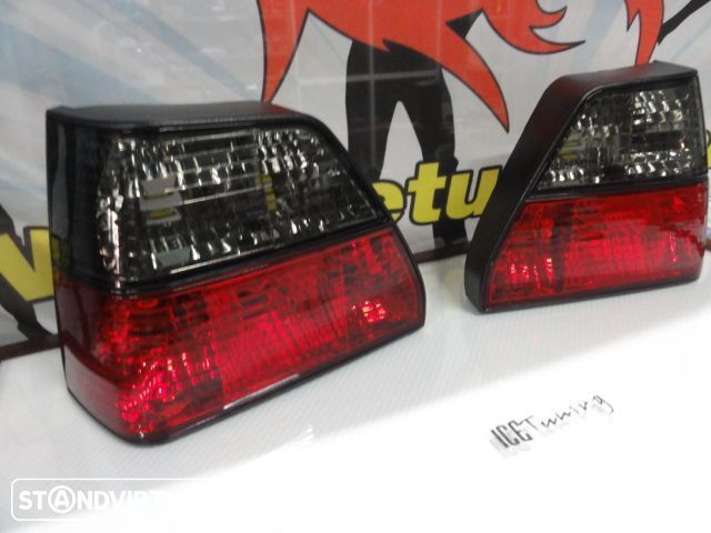 Faróis / farolins para VW Golf 2 / II Vermelho smoke