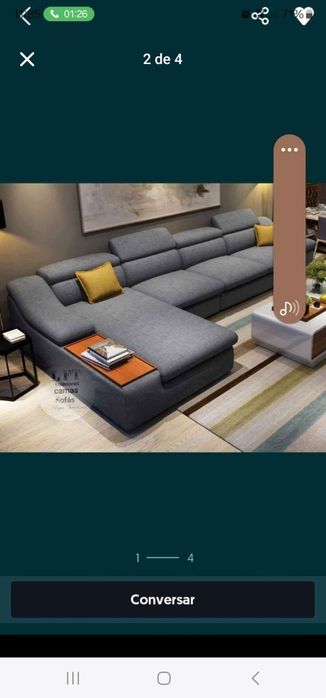 Sofá chaiselong  milan