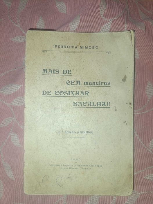 livro de cozinha de 1925 bacalhau