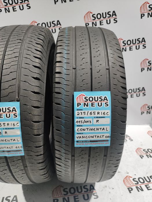 2 pneus semi novos 235-65R16C Continental-  Oferta dos Portes