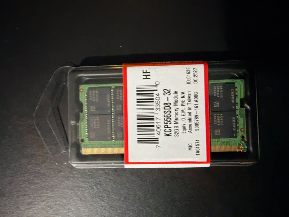 Kingston 32GB DDR5 5600MHz para Portátil/ Notebook - Novo Lacrado