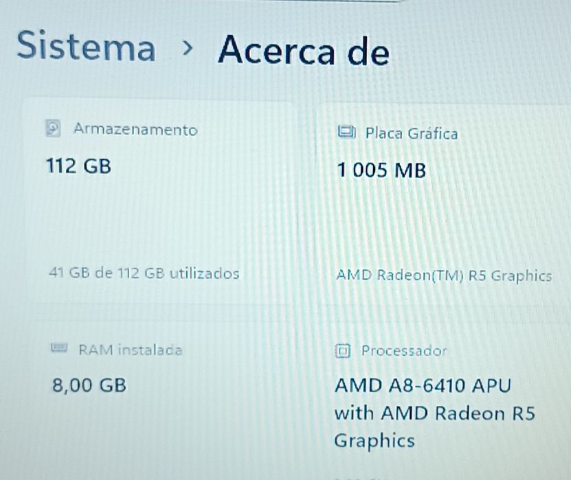 Portátil Acer / Gráfica 1GB / 8GB RAM / SSD 120GB