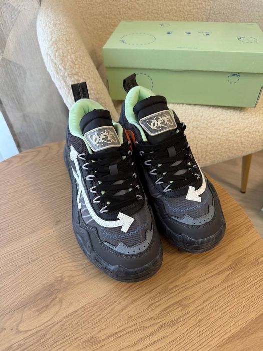 Кроси OFF White 1000 odsy Green чорні з зеленим кросівки офвайт свага