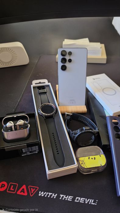 Samsung Bundle Premium | Galaxy S24 Ultra 512GB + Galaxy Watch 4 Classic + Galaxy Buds3 Pro | Como Novo