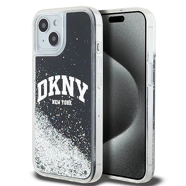 Etui Dkny Liquid Glitter Big Logo na iPhone 15 / 14 / 13 - czarne