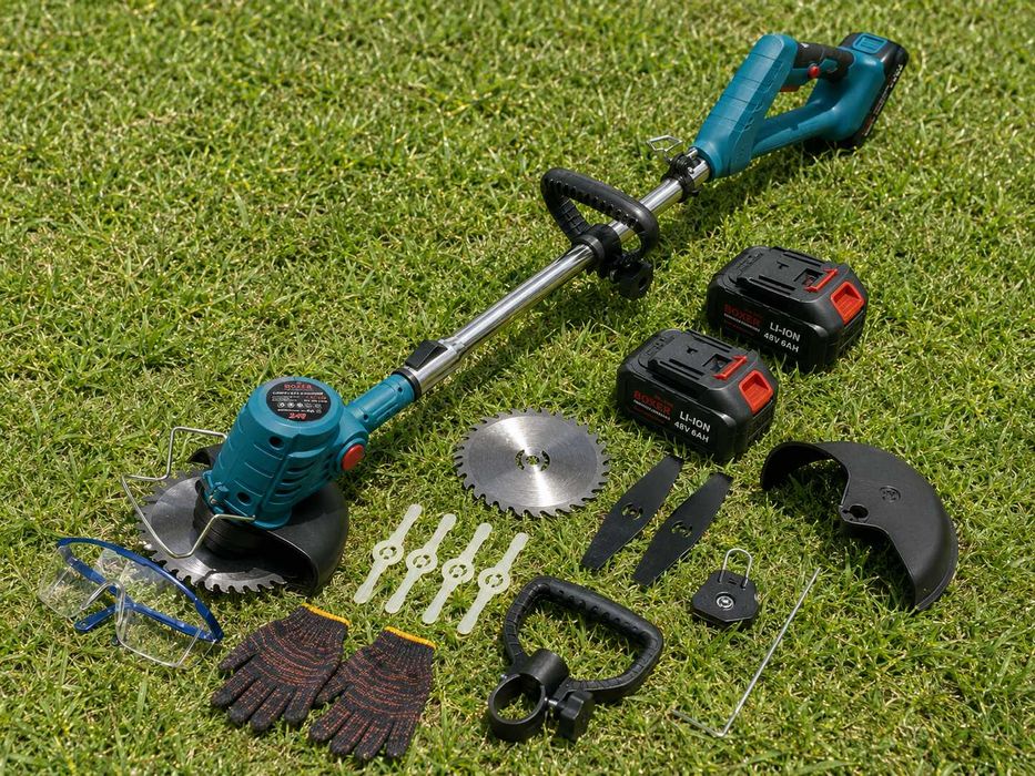 NOWA Podkaszarka Akumulatorowa Boxer 3000w Kosa 48v MEGA ZESTAW 2 Akumulatory Tarcze Noże Trymer Mega Zestaw + WYSYŁKA 24H