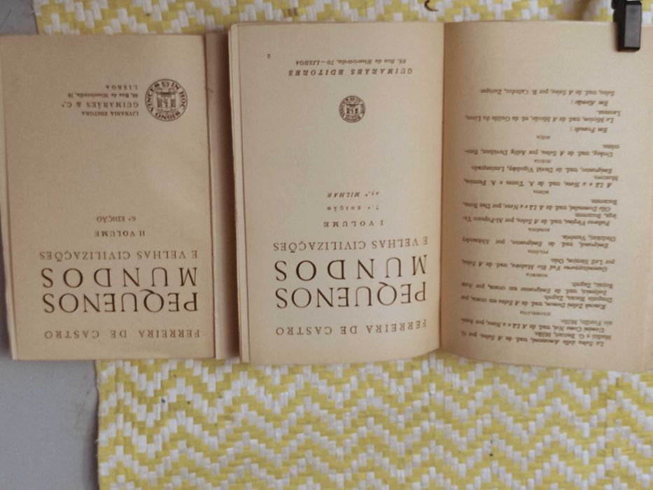 PEQUENOS MUNDOS – 2 Vol.– 
Ferreira de Castro 
Guimarães Editores