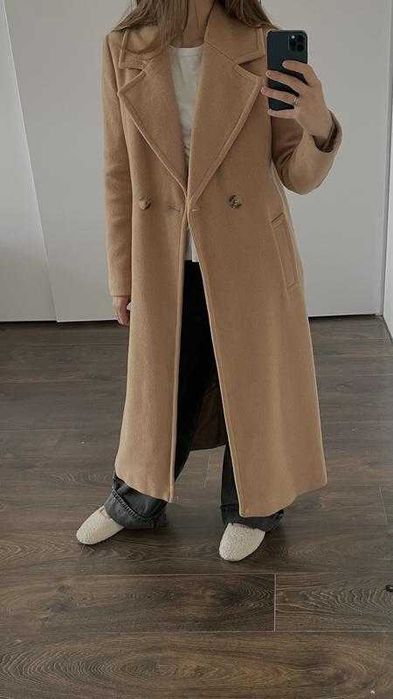 Длинное  новое оверсайз пальто на утеплении