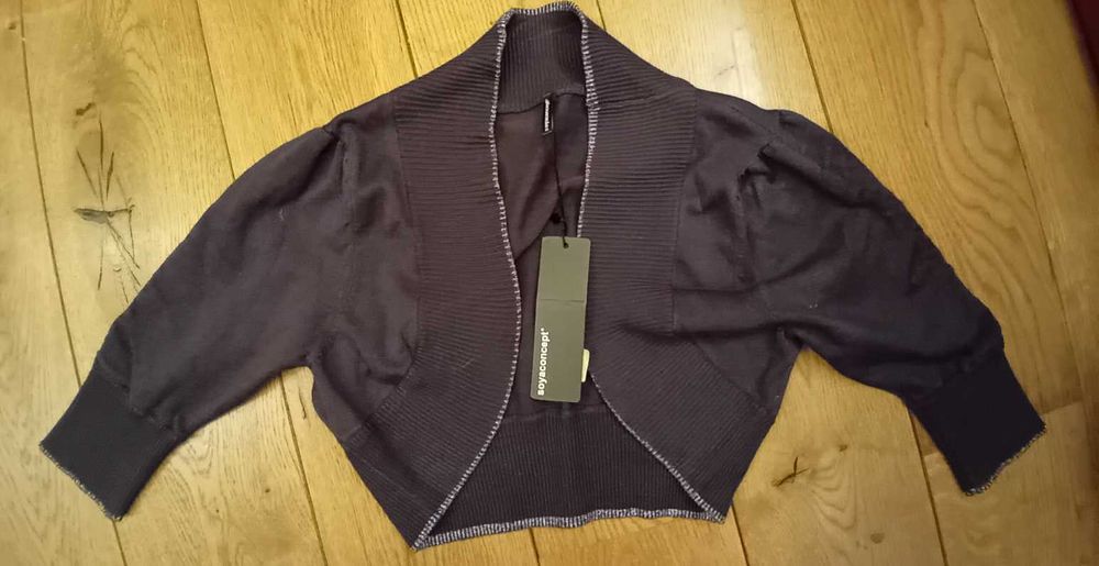 Bolerko sweterkowe 38 M fioletowe