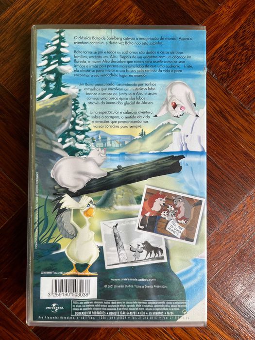 VHS Balto: Aventura na terra do gelo (Weinstein, 2001) DUB PT-BR