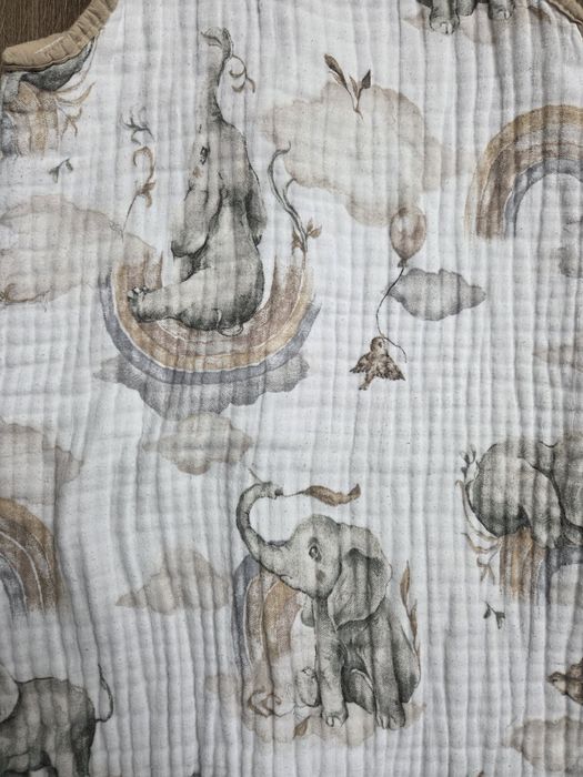 Śpiworek muślinowy 0,5 tog letni z nogawkami