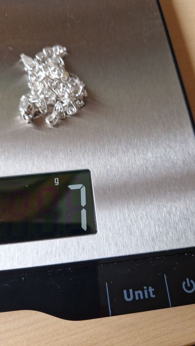 Srebrny łańcuszek długość 45 cm, ok. 7 g