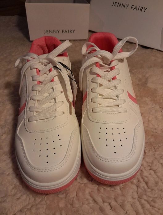 Nowe buty Jenny-Fair biało-różowe
