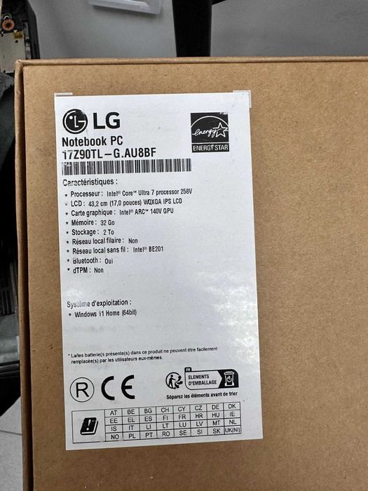 Ультрабук LG Gram 17z90tL 17" Core Ultra 7-258V/32GbDDR5/2TB SsdНовий!