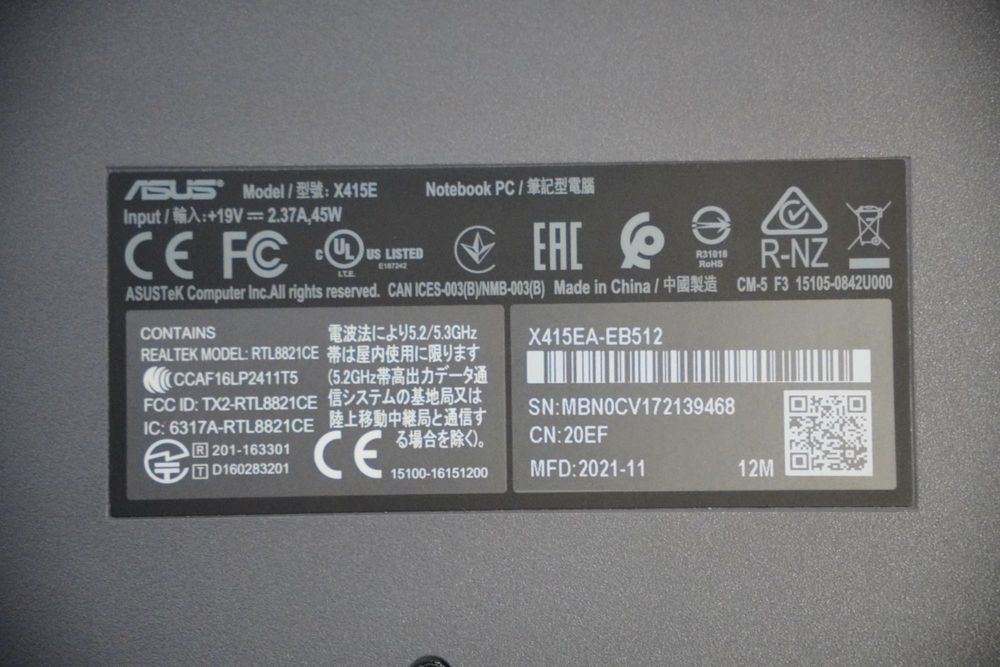 Asus X415EA Core i3 - 14”