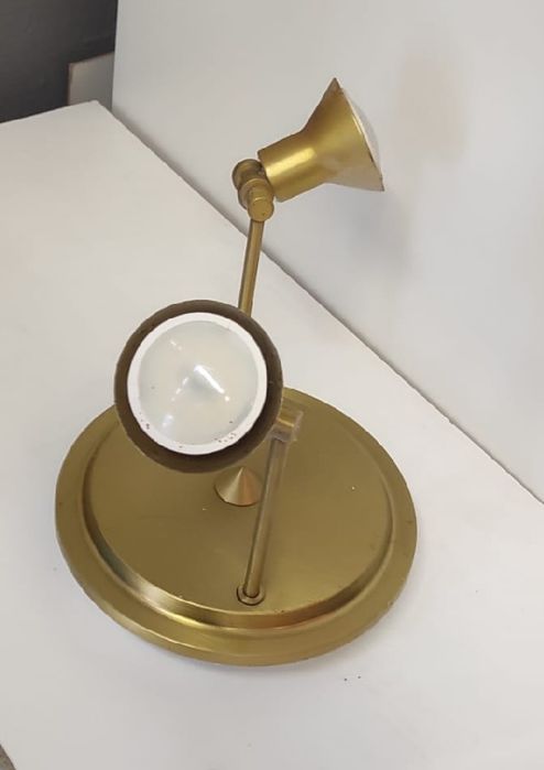 Golden Ceiling Lamp with 2 Spotlights