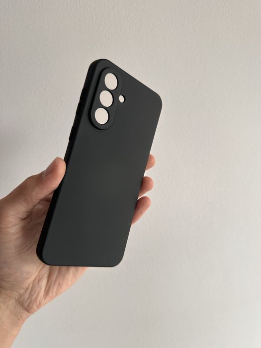Etui Silicon czarne + SZKŁO hartowane do SAMSUNG GALAXY A56 4G / 5G
