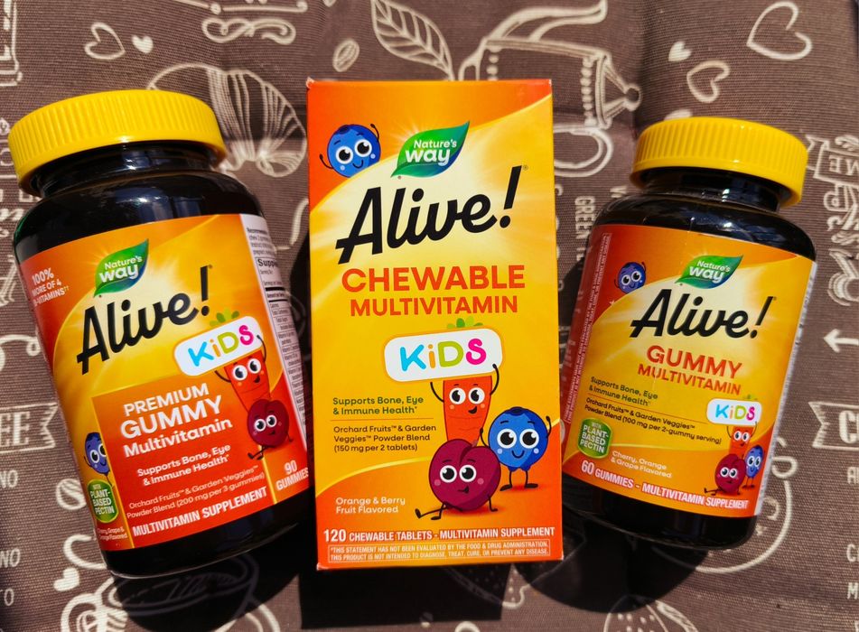 Alive kids вітаміни для дітей дитячі мультівітаміни мармеладки жуйки детские витамины для детей желейки 60 90 120 шт