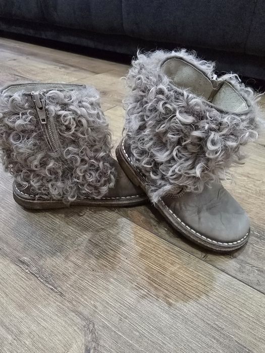 Buty botki skórzane